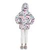 Kız Çocuk Içi Polarlı Kapüşonlu Girls Yazılı Kelebek Desenli Kışlık Şişme Mont & Kaban & Parka